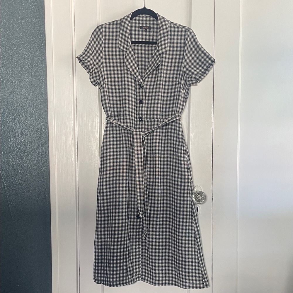 Quince 100% European Linen Button Front Dress - Picture 6 of 8